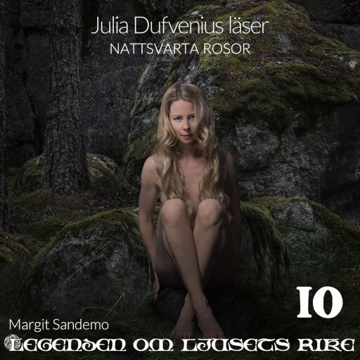 Portada del audiolibro «Nattsvarta rosor», de Margit Sandemo