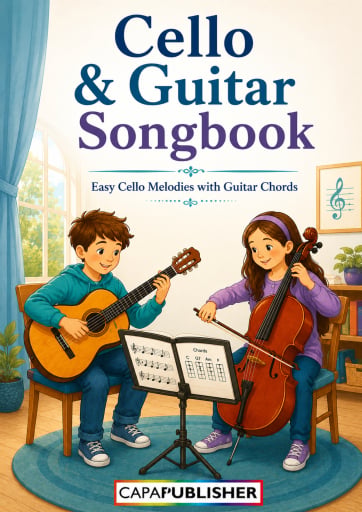 Portada del libro «Easy cello & guitar songbook for kids», de Joan Capafons Manils
