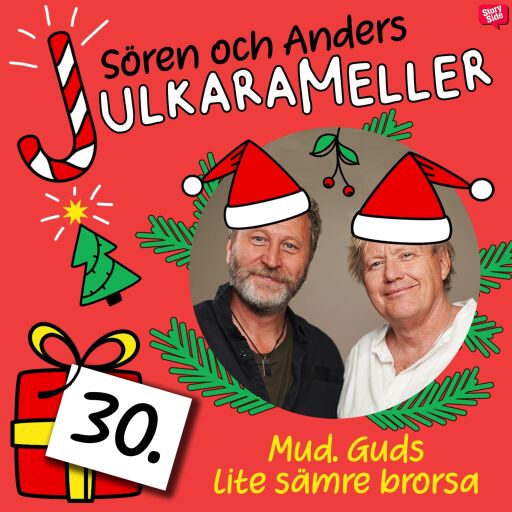 Portada del audiolibro «Mud. Guds lite sämre brorsa», de Sören Olsson, Anders Jacobsson