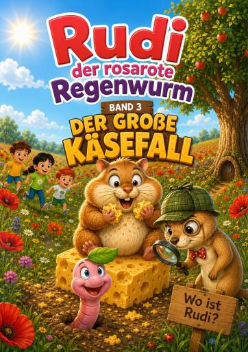 Portada del libro «Rudi und der Käsefall», de Michael Christian Dorner