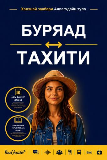 Portada del libro «The Language Guide for Travelers - Buryat to Tahitian», de YouGuide