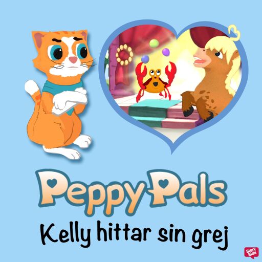 Portada del audiolibro «Kelly hittar sin grej», de Åsa Linge