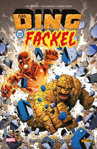 Portada del libro «Das Ding und die Fackel 1 - Fantastisches Duo», de Chip Zdarsky