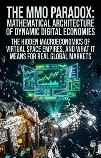 Portada del libro «The MMO Paradox: Mathematical Architecture of Dynamic Digital Economies», de Arthur Kendrick
