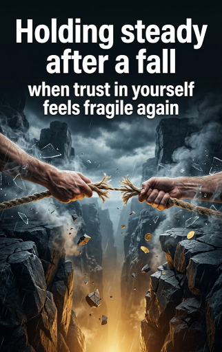 Portada del libro «Holding steady after a fall», de Sophia Caldwell