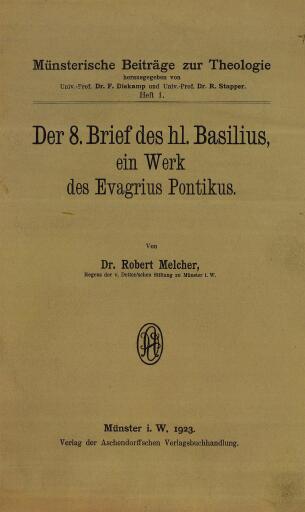 Der achte Brief des hl. Basilius