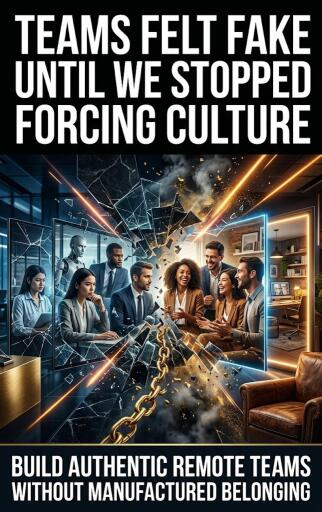 Portada del libro «Teams felt fake until we stopped forcing culture», de Emilia Carradine