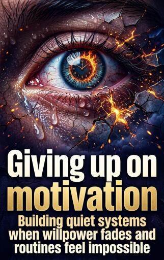 Portada del libro «Giving up on motivation», de Brandon Lockwood