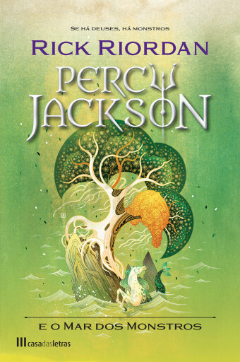 Portada del libro «Percy Jackson e o Mar dos Monstros», de Rick Riordan