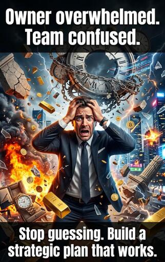Portada del libro «Owner overwhelmed. Team confused.», de Jason Sterling