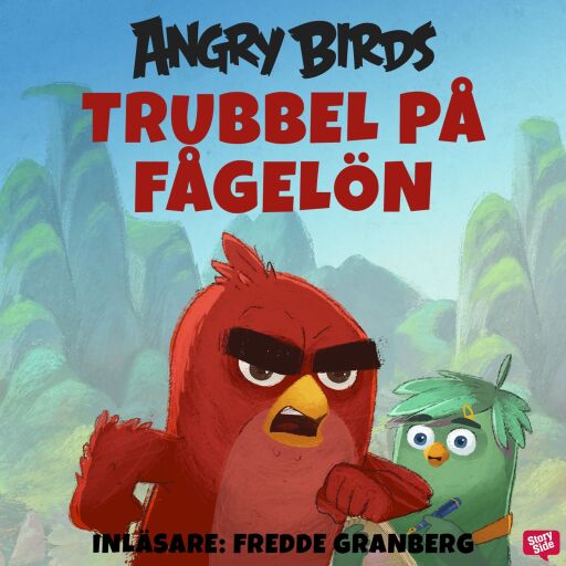 Portada del audiolibro «Angry Birds - Trubbel på Fågelön», de Sarah Stephens