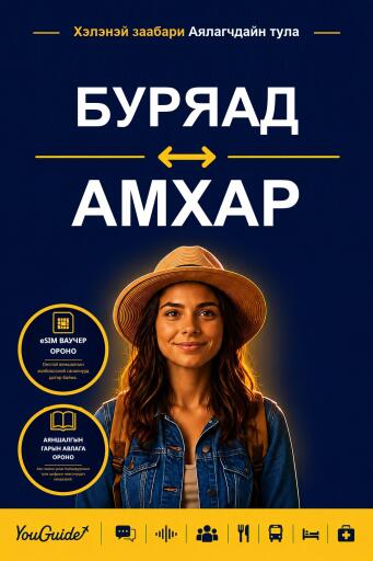 Portada del libro «The Language Guide for Travelers - Buryat to Amharic», de YouGuide