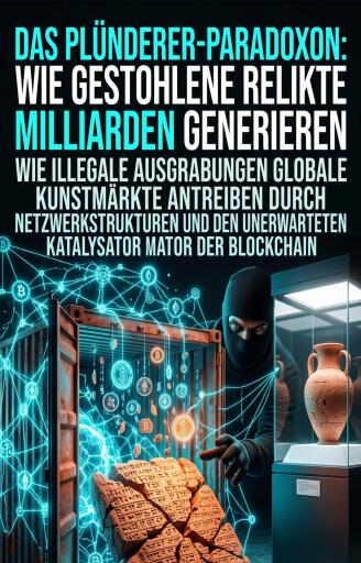 Portada del libro «Das Plünderer-Paradoxon: Wie gestohlene Relikte Milliarden generieren», de Woldemar Scholl