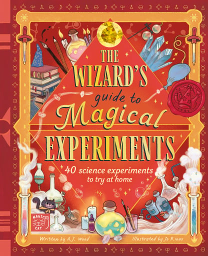 Portada del libro «The Wizard's Guide to Magical Experiments», de Amanda Wood