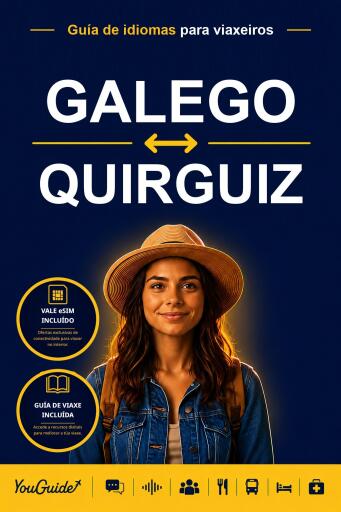 Portada del libro «The Language Guide for Travelers - Galician to Kyrgyz», de YouGuide
