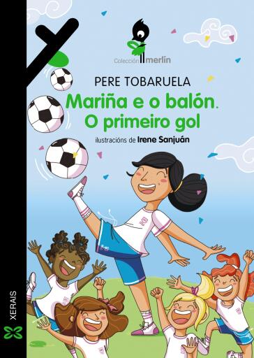 Portada del libro «Mariña e o balón. O primeiro gol», de Pere Tobaruela