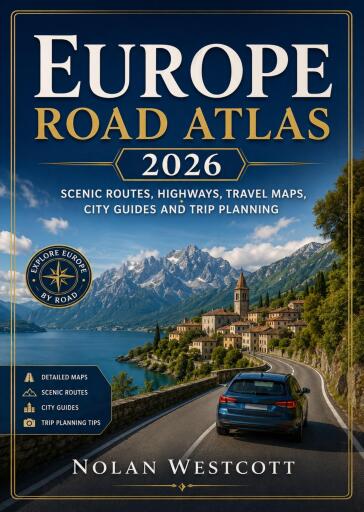 Portada del libro «Europe Road Atlas 2026», de Nolan Westcott