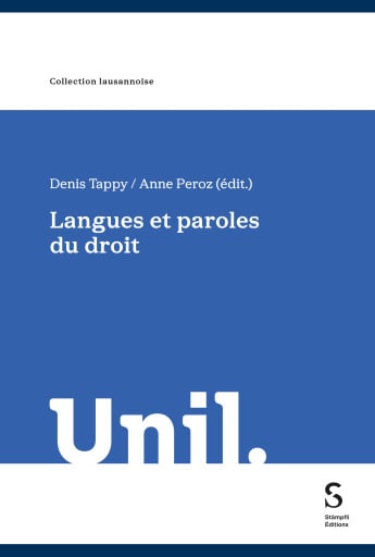 Portada del libro «Langues et paroles du droit»