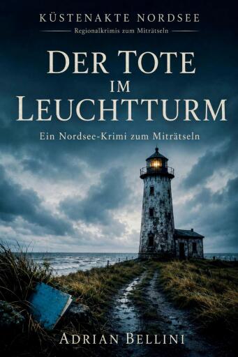 Portada del libro «Der Tote im Leuchtturm», de Adrian Bellini