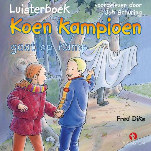 Portada del audiolibro «Koen Kampioen gaat op kamp», de Fred Diks