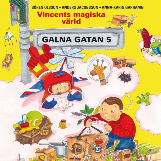 Portada del audiolibro «Vincents magiska värld», de Sören Olsson, Anders Jacobsson