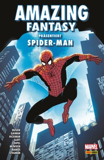 Portada del libro «AMAZING FANTASY PRÄSENTIERT SPIDER-MAN», de Neil Gaiman