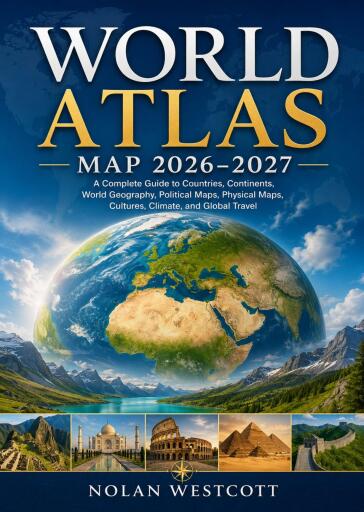 Portada del libro «World Atlas Map 2026–2027», de Nolan Westcott