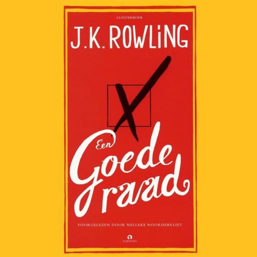 Portada del audiolibro «Een goede raad», de J.K. Rowling