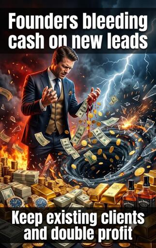 Portada del libro «Founders bleeding cash on new leads», de Brandon Lockwood