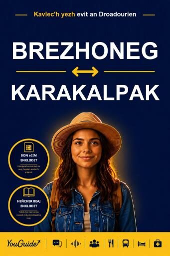 Portada del libro «The Language Guide for Travelers - Breton to Karakalpak», de YouGuide
