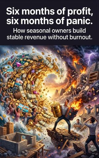 Portada del libro «Six months of profit, six months of panic.»