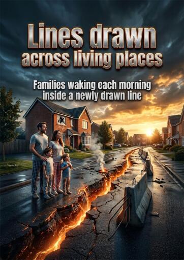 Portada del libro «Lines drawn across living places», de Ryan Holloway