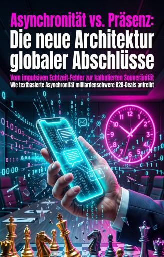 Portada del libro «Asynchronität vs. Präsenz: Die neue Architektur globaler Abschlüsse», de Marius Falkenau
