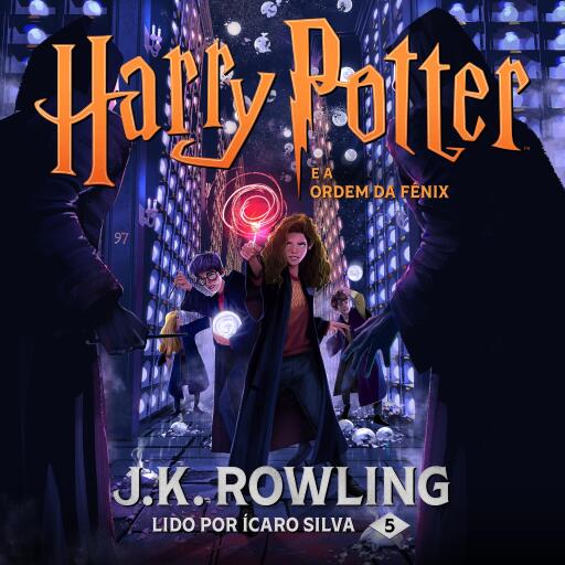 Portada del audiolibro «Harry Potter e a Ordem da Fênix», de J.K. Rowling