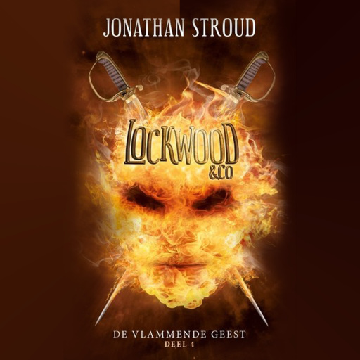 Portada del audiolibro «De vlammende geest», de Jonathan Stroud