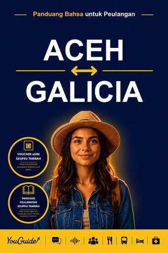 Portada del libro «The Language Guide for Travelers - Acehnese to Galician», de YouGuide