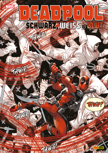 Portada del libro «DEADPOOL - Schwarz, weiss und Blut», de Ed Brisson