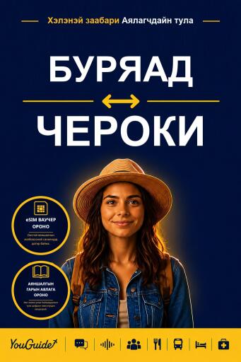 Portada del libro «The Language Guide for Travelers - Buryat to Cherokee», de YouGuide