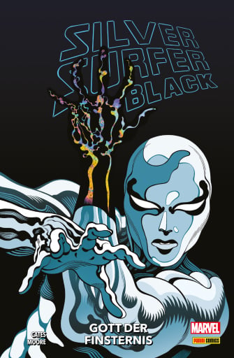 Portada del libro «Silver Surfer: Black - Gott der Finsternis», de Donny Cates