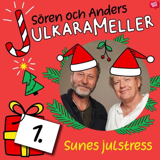 Portada del audiolibro «Sunes julstress», de Sören Olsson, Anders Jacobsson