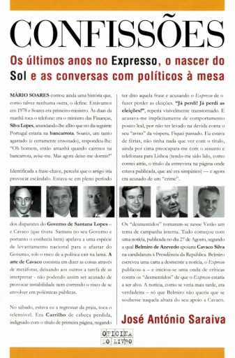 Portada del libro «Confissoes», de José António Saraiva