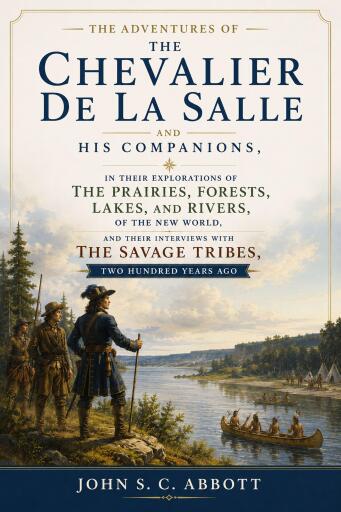 Portada del libro «The Adventures of the Chevalier De La Salle and His Companions, in Their Explorations of the Prairies, Forests,», de John S. C. Abbott