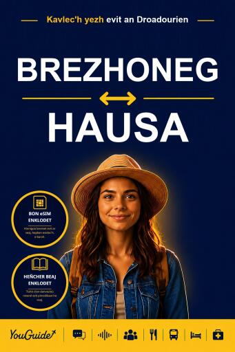 Portada del libro «The Language Guide for Travelers - Breton to Hausa», de YouGuide