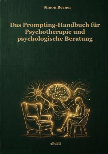 Portada del libro «Das Prompt-Handbuch für Psychotherapie und psychologische Beratung», de Simon Berner