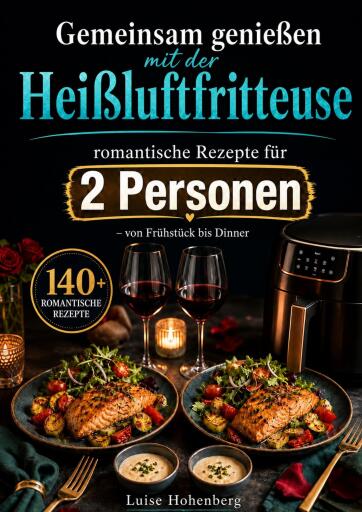 Portada del libro «Gemeinsam genießen mit der Heißluftfritteuse», de Luise Hohenberg