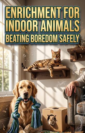 Portada del libro «Enrichment for Indoor Animals», de Nadia Brooks