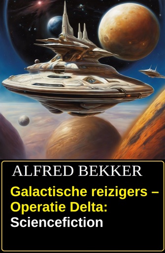 Portada del libro «Galactische reizigers – Operatie Delta: Sciencefiction», de Alfred Bekker
