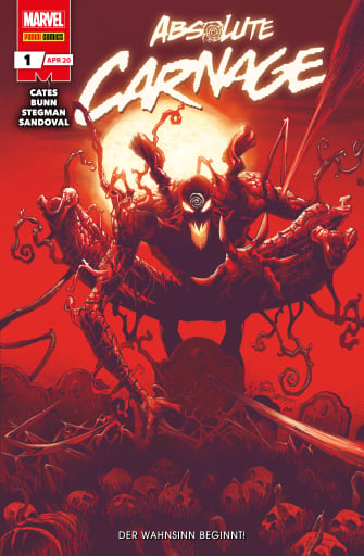 Portada del libro «Absolute Carnage, Band 1 - Der Wahnsinn beginnt!», de Donny Cates
