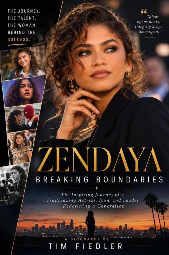 Portada del libro «Zendaya: Breaking Boundaries in Hollywood», de Tim Fiedler