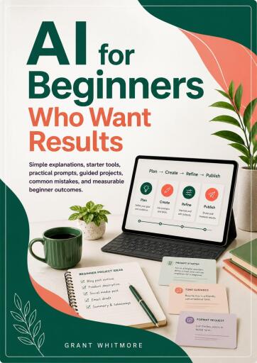 Portada del libro «AI for Beginners Who Want Results», de Grant Whitmore